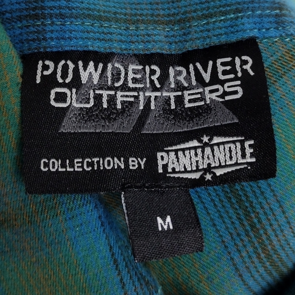Panhandle Slim Powder River Outfitters Plaid Flannel Western Button Down Shirt - Picture 11 of 14